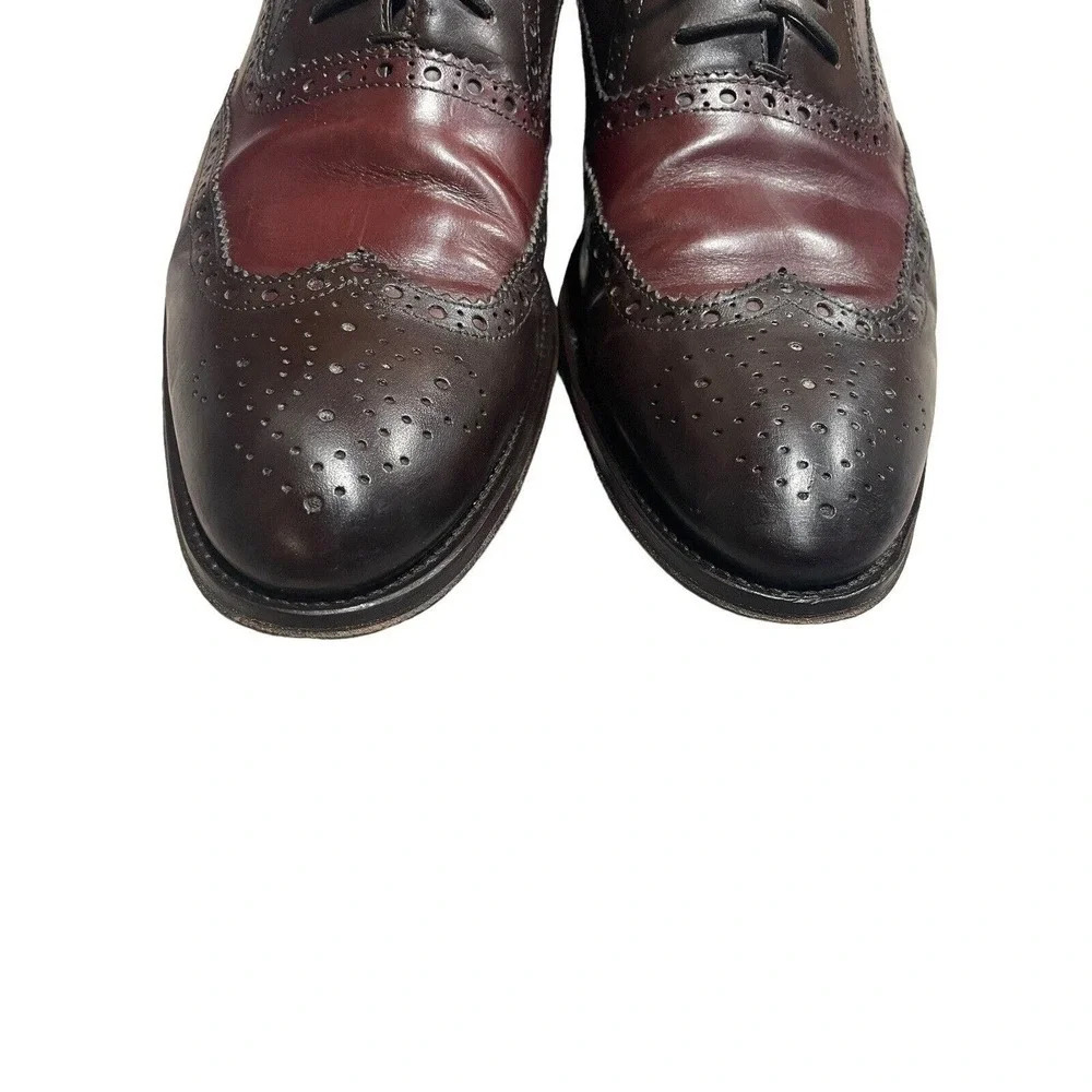 To Boot New York Two Toned Wingtip Brogue Oxford Shoes size 11 Brown Oxblood - Picture 4 of 14